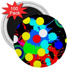 Spots 2222 Black 3  Magnets (100 Pack) by impacteesstreetwearsix