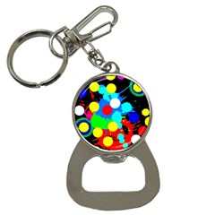 Spots 2222 Black Bottle Opener Key Chain