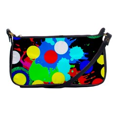 Spots 2222 Black Shoulder Clutch Bag