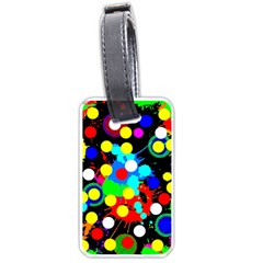 Spots 2222 Black Luggage Tag (one Side) by impacteesstreetwearsix