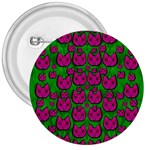 Sweet Flower Cats  In Nature Style 3  Buttons Front