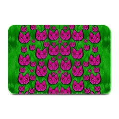 Sweet Flower Cats  In Nature Style Plate Mats by pepitasart