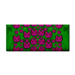 Sweet Flower Cats  In Nature Style Hand Towel by pepitasart