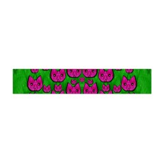 Sweet Flower Cats  In Nature Style Flano Scarf (mini) by pepitasart