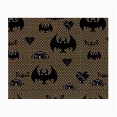 Cute Bat With Hearts Small Glasses Cloth (2 Sides) by FantasyWorld7