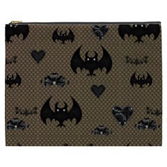 Cute Bat With Hearts Cosmetic Bag (xxxl) by FantasyWorld7