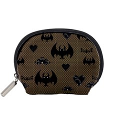 Cute Bat With Hearts Accessory Pouch (small) by FantasyWorld7