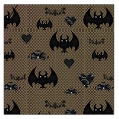 Cute Bat With Hearts Large Satin Scarf (square) by FantasyWorld7