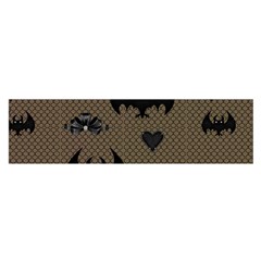 Cute Bat With Hearts Satin Scarf (oblong) by FantasyWorld7