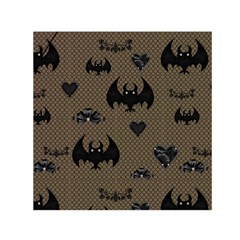 Cute Bat With Hearts Small Satin Scarf (square) by FantasyWorld7