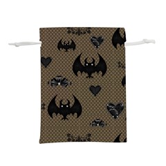 Cute Bat With Hearts Lightweight Drawstring Pouch (s) by FantasyWorld7