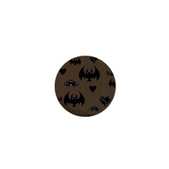 Cute Bat With Hearts 1  Mini Buttons by FantasyWorld7