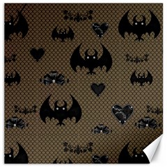 Cute Bat With Hearts Canvas 16  X 16  by FantasyWorld7