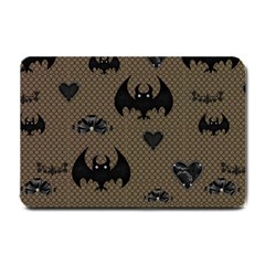 Cute Bat With Hearts Small Doormat  by FantasyWorld7