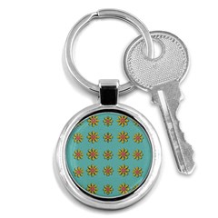 Fantasy Fauna Floral In Sweet Green Key Chain (Round)