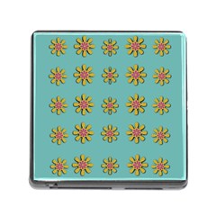 Fantasy Fauna Floral In Sweet Green Memory Card Reader (Square 5 Slot)