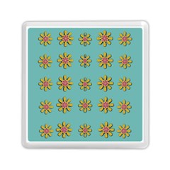 Fantasy Fauna Floral In Sweet Green Memory Card Reader (Square)