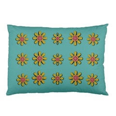 Fantasy Fauna Floral In Sweet Green Pillow Case (two Sides) by pepitasart