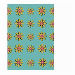 Fantasy Fauna Floral In Sweet Green Large Garden Flag (two Sides) by pepitasart