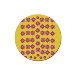 Fantasy Fauna Floral In Sweet Yellow Magnet 3  (Round) Front