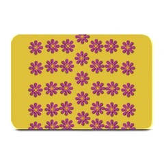 Fantasy Fauna Floral In Sweet Yellow Plate Mats by pepitasart