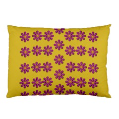 Fantasy Fauna Floral In Sweet Yellow Pillow Case by pepitasart