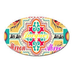 Floral Oval Magnet