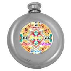 Floral Round Hip Flask (5 Oz)