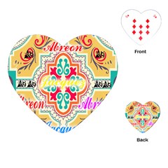 Floral Playing Cards Single Design (heart)