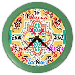 Floral Color Wall Clock