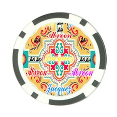 Floral Poker Chip Card Guard