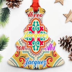 Floral Christmas Tree Ornament (two Sides) by ABjCompany