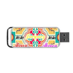 Floral Portable Usb Flash (two Sides)