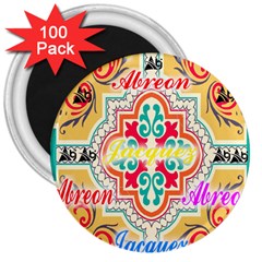 Floral 3  Magnets (100 Pack) by ABjCompany