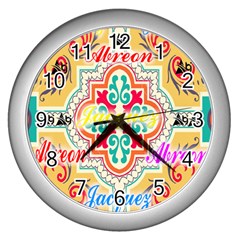 Floral Wall Clock (silver)