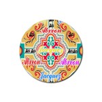 Floral Rubber Coaster (Round)  Front