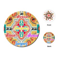 Floral Playing Cards Single Design (round) by ABjCompany