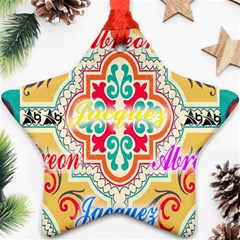 Floral Star Ornament (two Sides) by ABjCompany