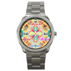 Floral Sport Metal Watch