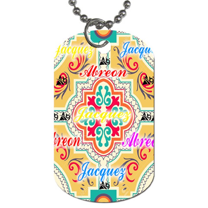 Floral Dog Tag (Two Sides)