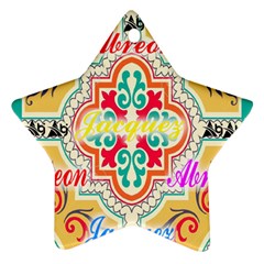 Floral Star Ornament (two Sides)