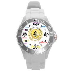 Lux2 Round Plastic Sport Watch (l) by ABjCompany