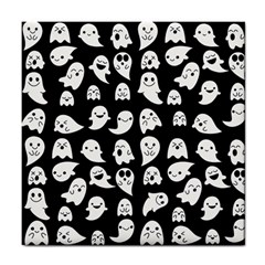 Cute Kawaii Ghost Pattern Tile Coaster by Valentinaart