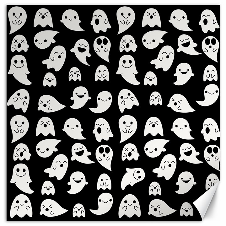 Cute Kawaii Ghost pattern Canvas 12  x 12 