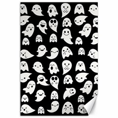 Cute Kawaii Ghost Pattern Canvas 12  X 18  by Valentinaart