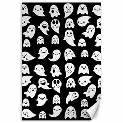 Cute Kawaii Ghost Pattern Canvas 24  X 36  by Valentinaart