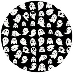 Cute Kawaii Ghost Pattern Wooden Puzzle Round