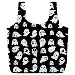 Cute Kawaii Ghost Pattern Full Print Recycle Bag (xxxl)