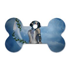 Wonderful Fantasy Women Dog Tag Bone (two Sides) by FantasyWorld7