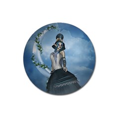 Wonderful Fantasy Women Magnet 3  (round) by FantasyWorld7